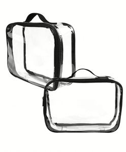 Custom Gym Beach Makeup <b>Storage</b> Recyclable Tsa-Approved Waterproof Tote Clear Pvc Large <b>Toiletry</b> Bag Set - Product Image 2