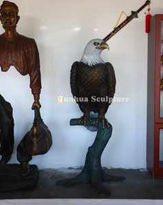 Estatua de águila voladora de bronce, Pájaro de Metal de gran tamaño, escultura con extensión de alas - Product Image 6