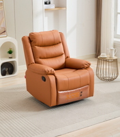 Nouveau fauteuil inclinable de salon en cuir de vachette écologique, cuir de vachette/PU