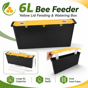 Nouveau distributeur d'eau pour abeilles en PP de 6 L avec bouchon jaune, abreuvoir pour ruche d'abeilles, utilisation en ferme apicole - Product Image 1