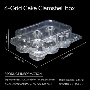 ถาดพลาสติก12ช่องสำหรับใส่ขนมหวานถาดพลาสติกรูปดวงจันทร์สำหรับทำเค้กช็อกโกแลตแบบใช้แล้วทิ้ง - Product Image 4
