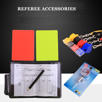 Sac de Kit d'Arbitre de Football Portable et Pliable en PVC avec Cartes d'Arbitre, Sifflet, Manomètre de Ballon et Pièces de Monnaie - Idéal pour la Salle de Sport