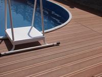 Planches de terrasse en WPC rainurées pour extérieur, jardin, piscine, terrasse en composite bois-plastique