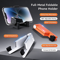 Support de téléphone portable universel pliable en forme de V pour personne paresseuse, en alliage d'aluminium, avec une grande stabilité pour une utilisation sur bureau