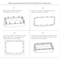 ELEGOO 5PCS PFA Release Liner Film con una funcionalidad de liberación más fuerte, Compatible con Mars 3 y Mars 3 Pro Resin 3D Printer