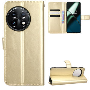 Lujo Crazy Horse PU cuero Flip Phone Case Wallet teléfono móvil contraportada con correa para Oneplus 6 7 8 9 10 11 12 R T Pro - Product Image 3