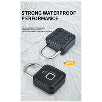 Cadenas intelligent à empreinte digitale IP67 étanche en alliage de zinc + ABS, sécurité de grade C, autonomie de 12 mois, utilisation extérieure, contrôle via application Wi-Fi Tuya