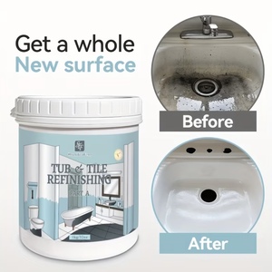 Kit di vernici ceramiche per vasche da bagno e piastrelle, include strumenti. Adatto per ceramica, lavelli, piani di lavoro e rivestimenti in ceramica per pavimenti e pareti - Product Image 3