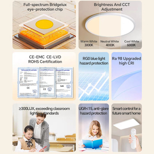 Lampada da <span class=keywords><strong>Soffitto</strong></span> <span class=keywords><strong>LED</strong></span> Ultra-Sottile 120W per Soggiorno, <span class=keywords><strong>Plafoniera</strong></span> Minimalista <span class=keywords><strong>Rettangolare</strong></span> Bianca - Product Image 6