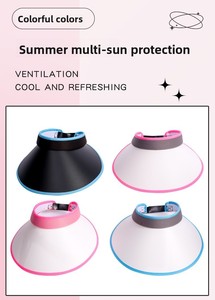 Visera Solar con Ventilador para Mujer, Protección UV UPF50+, Sombrero <span class=keywords><strong>de</strong></span> Ala Ancha con Parte Superior Abierta, Gorra Refrigerante Recargable por USB para Ciclismo al Aire Libre y <span class=keywords><strong>Playa</strong></span> - Product Image 6