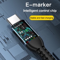 HNT grosir kabel Transfer USB C PD 2M 100W, kabel Data ponsel, kabel pengisian cepat 5A tipe-c ke Tipe C untuk ponsel
