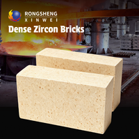 Rongsheng, fournisseur d'usine de briques de zircon dense haute résistance, brique de zircon dense pour l'industrie métallurgique