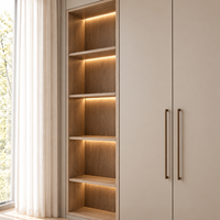 Armoire sur mesure intégrée pour chambre à coucher, dressing mural moderne en bois durable, meuble de rangement, dressing walk-in, mobilier OEM pour salon