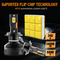 AKE DF3 240W H7 Bombilla de faro Led 6000K 24000Lm Foco Led Para Automovile H1 H4 H8 H11 9005 9006 9012 H7 Led Scheinwerfer Birne