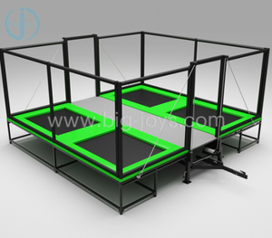 Manèges de terrain de jeux commerciaux amusants en plein air 4 en 1 avec <span class=keywords><strong>trampoline</strong></span> et remorque pour enfants et adultes en promotion - Product Image 5