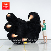 Halloween personnalisé géant réaliste dessin animé patte d'ours mascotte publicité conception gonflable pour les événements pour l'extérieur