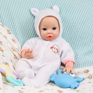 Poupée Bébé Reborn en Silicone Platine Corps Entier de 13 Pouces, Haute Simulation, Lavable, Mignonne, Jouet Réaliste, Nouveau-né Garçon - Product Image 4