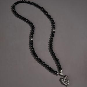 จี้หัวสิงโตประดับลูกปัด เครื่องประดับแฟชั่นสแตนเลสสำหรับผู้ชาย สไตล์ฮิปฮอป รูปสัตว์ สร้อยคอปี 2022 - Product Image 1