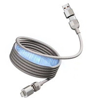 Câble de charge rapide magnétique en nylon tressé PD 240W 5A, conducteur en cuivre pur blindé pour téléphone, appareil photo, ordinateur