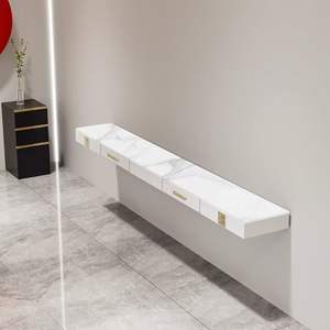 Station de miroir de coiffure spécifique aux salons avec armoire à outils, miroir de barbier mural, comptoir - Product Image 1