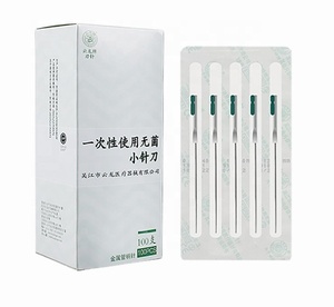 Manche de Tube en Aluminium petit couteau à <span class=keywords><strong>aiguille</strong></span> paquet de 100 pièces par boîte avec Tube de guidage - Product Image 1