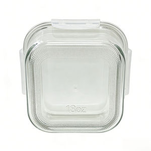 Recipiente de Vidrio Rectangular de 18 oz para Almacenamiento de Alimentos con Tapa de Hebilla, Apto para Microondas, Apilable, para Cocina y Camping, Disponible en EE. UU. - Product Image 2