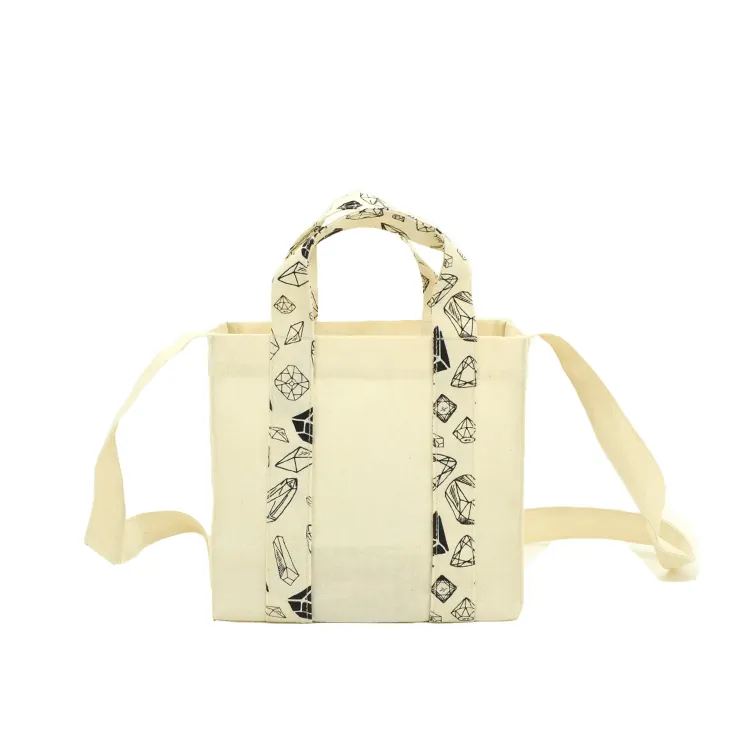hot selling eco friendly natural cotton canvas mini cute tote shoulder bag