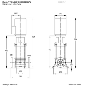 Pompe KSB Movitec VF10-<span class=keywords><strong>6</strong></span> pouvant remplacer les pompes Grundfos, <span class=keywords><strong>Wilo</strong></span>, Sylem, Sulzer, Ebara, DA, B, CNP – Pompe haute pression pour le traitement de l'eau - Product Image 6