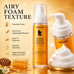 Hot New Organic 4-in-1 Light Hold Anti-Frizz Hypoallergenic Hair Styler Nourish Hydrate Add Shine Honey <b>Foaming</b> Mousse Camille - Product Image 4
