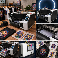 Imprimante textile numérique DTF, machine d'impression A3, format d'impression de bureau tout-en-un, 13 pouces, rouleau à rouleau, pour t-shirts