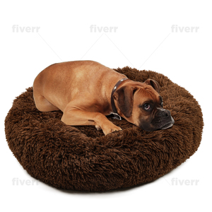 Abnehmbarer Bezug Wasch bare Katzen matte Plüsch Flauschiger Anti-Rutsch-Donut Rundes Hunde katzen bett Haustier bett Schlafs ofa - Product Image 5