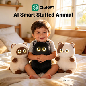 Robot en peluche câlin avec conversations réelles, <span class=keywords><strong>musique</strong></span>, contrôlé par application, Wi-Fi, jouet parlant intelligent pour soulager l'anxiété des filles et pour le plaisir quotidien - Product Image 1