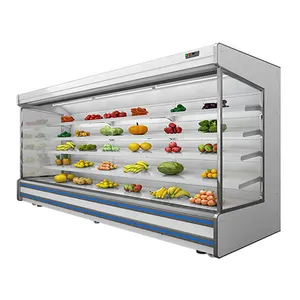 Cortina de ar aberta multibaralho, preço de fábrica, superfície comercial, deck upright, display de bebidas