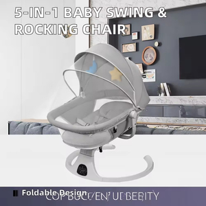 Nhà Máy sơ sinh điện bé đu trẻ sơ sinh Rocker âm nhạc <span class=keywords><strong>Bouncer</strong></span> ghế thoải mái có thể gập lại cho Bluetooth trẻ sơ sinh <span class=keywords><strong>Bouncer</strong></span> - Product Image 2