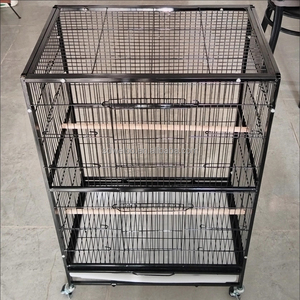 Katı desen kuş kafesi bir iki üç katlı plastik tepsi palet kutusu ile özelleştirilmiş demir inşaat Pet besleme ambalaj - Product Image 4