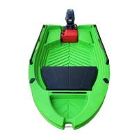 Kayak de pêche en HDPE rotomoulé avec moteur hors-bord, bateau de pêche en plastique rigide avec auvent pour la pêche en lac et en haute mer