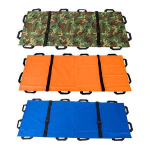Ambulancia ajustable portátil médica plegable aluminio rescate transferencia llevar hoja luz Pvc suave camillas de emergencia - Product Image 1