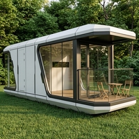 Maison-capsule de bureau moderne pour jardin, studio préfabriqué intelligent avec salle de bain
