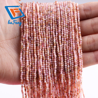 Usine en gros véritable naturel 2-4mm à facettes perles de pierre d'opale rose perles de pierres précieuses en vrac pour la fabrication de bracelets de bijoux