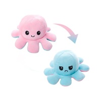 Peluche de Poulpe Réversible Double Face Réversible, Couette en Coton PP pour Anniversaire d'Étudiants