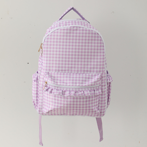 Cá nhân Nylon kẻ sọc ren du lịch trẻ em của ba lô sọc Monogram tùy chỉnh trẻ em schoolbag Ba lô thiết kế mới - Product Image 5