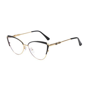 新しいキャットアイメタルファッションメガネフレーム調光ブルーライトカットメガネヨーロッパスタイル個性派万能女性用 - Product Image 4