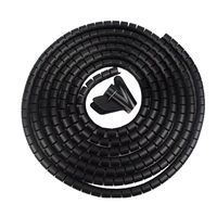 Organizador de cables para ordenar cables Tubo protector de cables Flexible PP Banda de envoltura en espiral Manga de gestión de cables