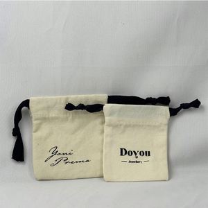 Eco-Friendly Cotton <b>Drawstring</b> <b>Pouch</b> Natural Color Reusable Dust Storage Bag - Product Image 6