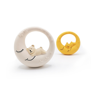 Juguetes de Goma de Hevea Brasiliensis en Forma de Luna para Baño, Mordedores Orgánicos para Bebés de <span class=keywords><strong>1</strong></span> <span class=keywords><strong>Año</strong></span> - Product Image 1