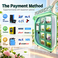 Mesin Penjual Bunga Segar Berpendingin dengan Loker Buket Pintar dan Layar Sentuh