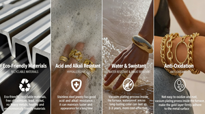 Bagues ajustables en acier inoxydable plaqué or PVD, résistantes au ternissement et à l'eau, avec perle géométrique <span class=keywords><strong>tournesol</strong></span>, tendance et épaisses, pour usage quotidien féminin - Product Image 3