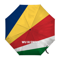 Parapluie entièrement automatique de haute qualité, imprimé du drapeau national de Sierra Leone, anti-UV à haute efficacité, style créatif