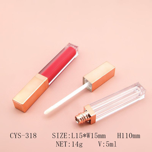 5ml Empty Lip Gloss Tube Transparent Square Multicolor Bulk Plastic Cosmetic Packaging Container Lip Gloss Bottle - Product Image 3