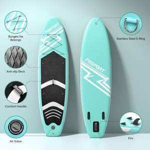 HiSea <span class=keywords><strong>FBS</strong></span> 11ft 335*84 * 15CM薄荷绿色中国定制批发冲浪桨立式充气桨板sup板 - Product Image 2